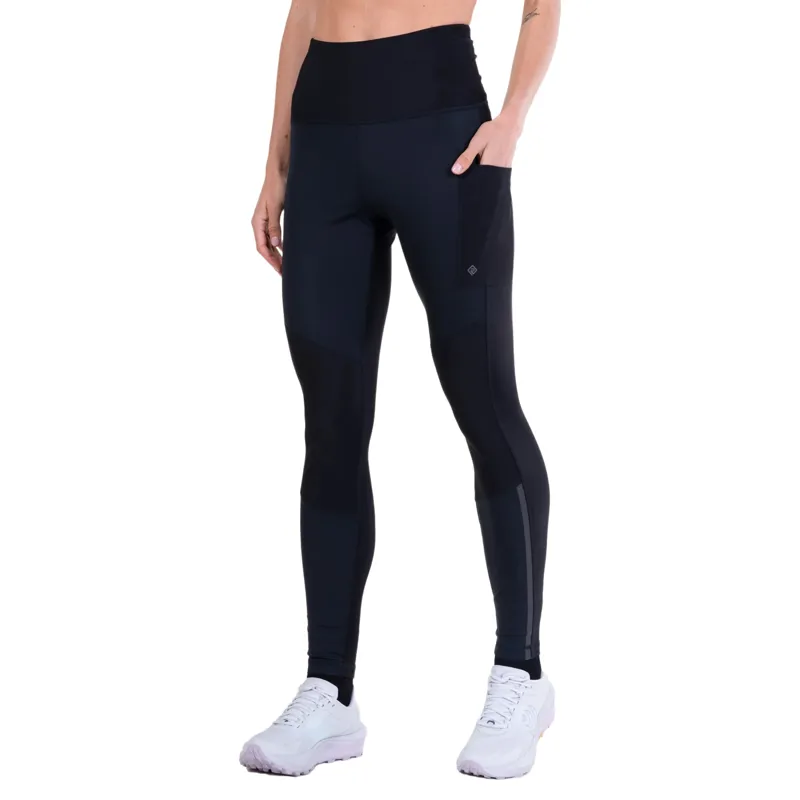 Ronhill Tech Wind Block Tights Womens in All Black-4