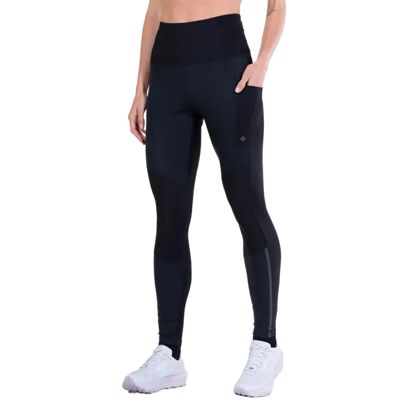 Ronhill Tech Wind Block Tights Womens in All Black-2