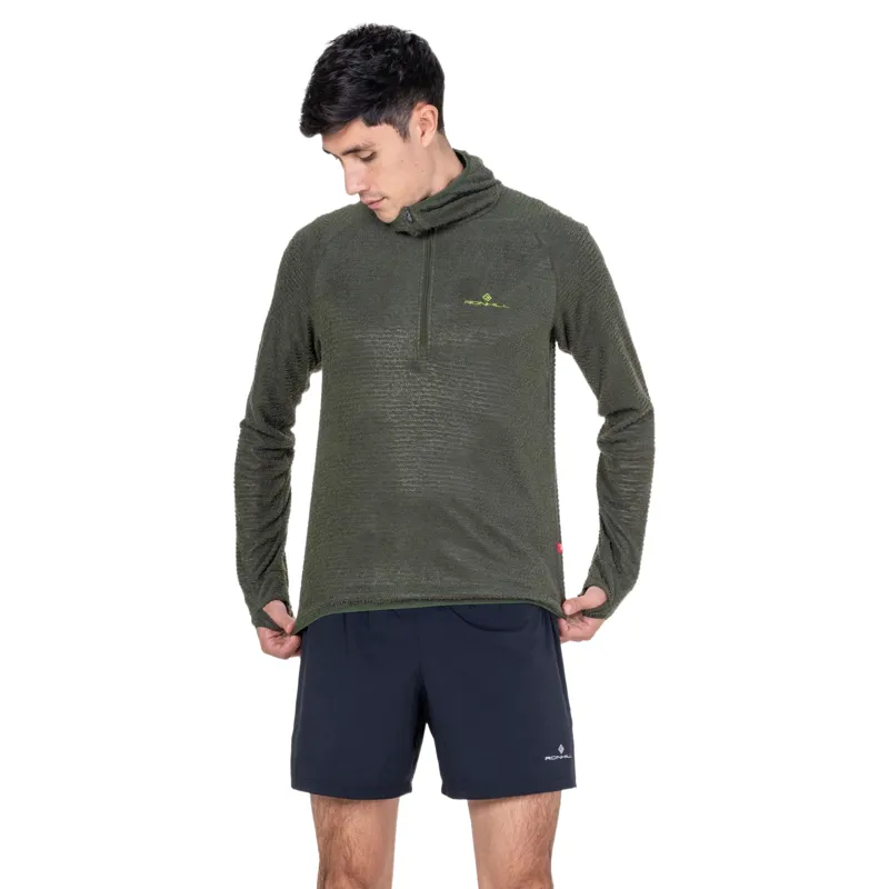 Ronhill Tech Winter Primaloft Hoodie Mens in Kelp/Zest-3