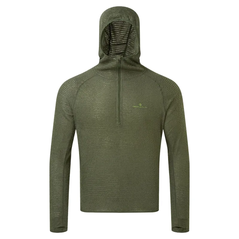 Ronhill Tech Winter Primaloft Hoodie Mens in Kelp/Zest