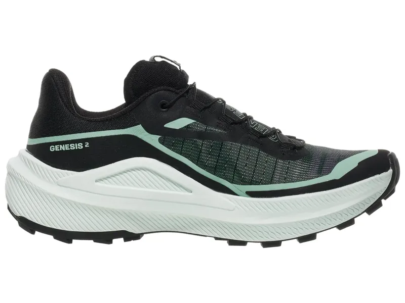 Salomon Genesis 2 Trail Running Shoes Womens in Clearly Aqua//Lichen-3