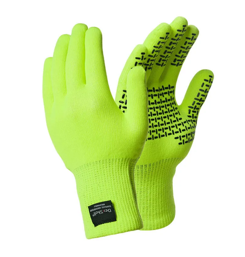Dexshell TouchFit Waterproof Gloves in Hi-Vis Yellow - Medium