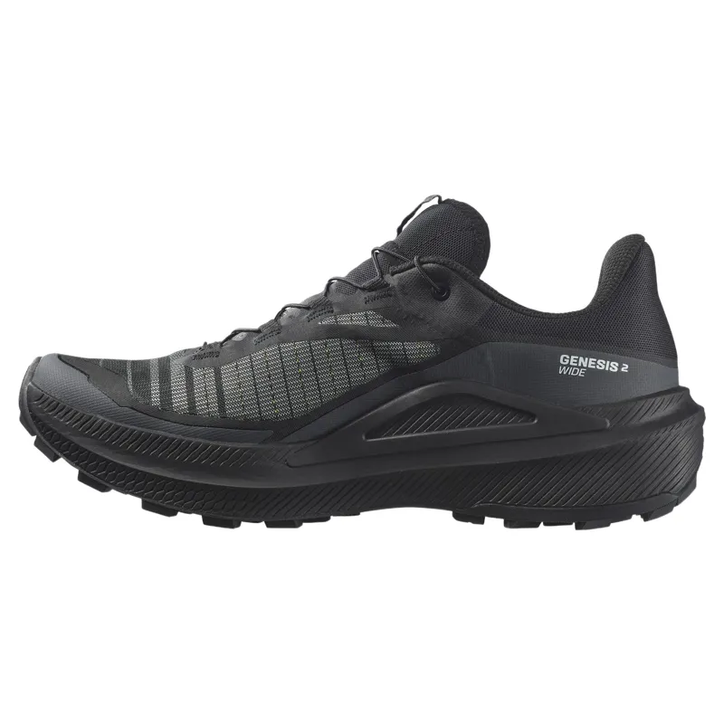 Salomon Genesis 2 Wide Mens in Black/Black/White-2