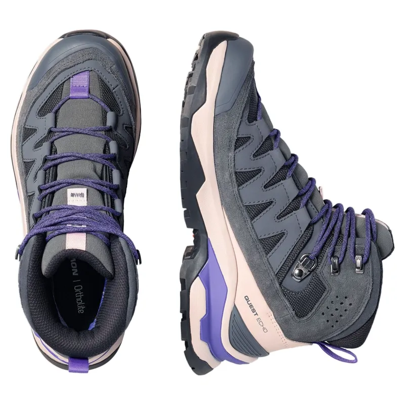 Salomon Quest Echo GTX Women's Boots in Asphalt/Shadow Gray/Deep Blue-2