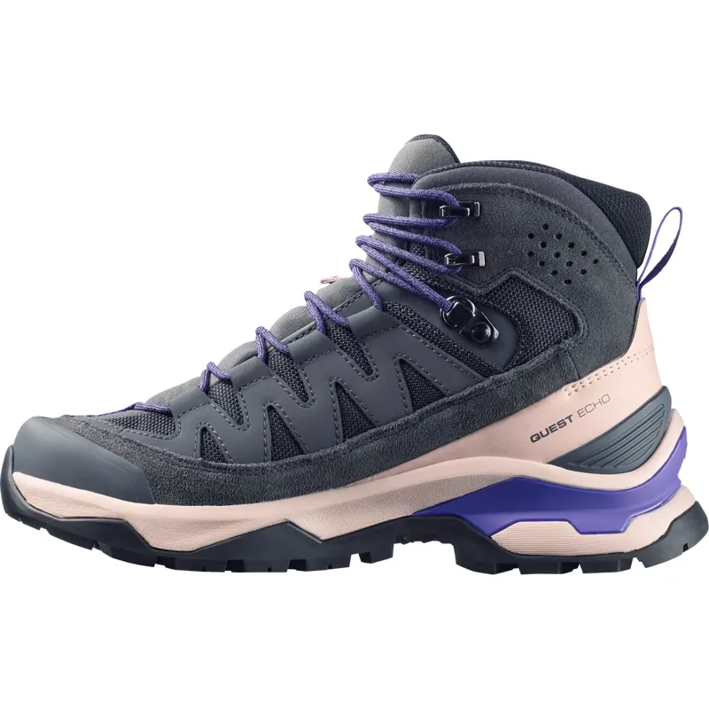 Salomon Quest Echo GTX Women's Boots in Asphalt/Shadow Gray/Deep Blue-4