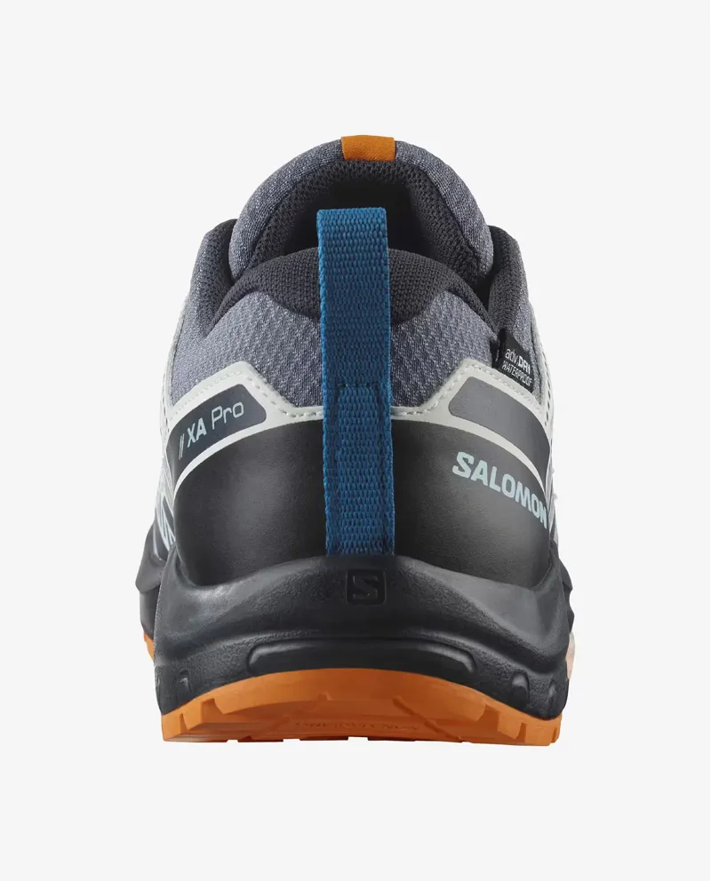 Salomon XA Pro V8 Waterproof Kids in Grisaille/Dark Blue/Turmeric-5