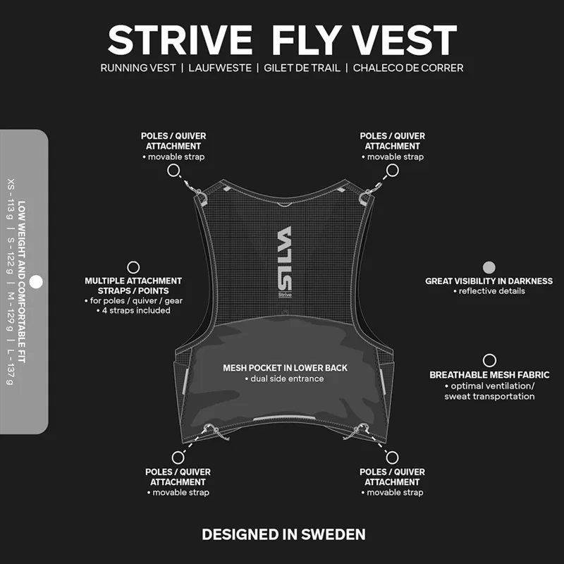 Silva Strive Fly 3L Running Vest in Black-6