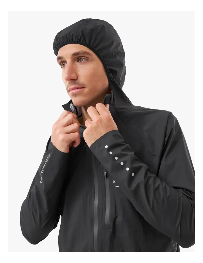 Compressport Thunderstorm Waterproof Jacket Unisex in Black-3