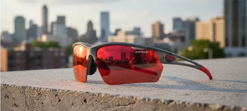 Tifosi Navar FC Sunglasses in Satin Vapor Smoke Red Mirror-4