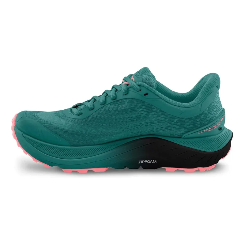 Topo Ultraventure 4 Womens Trail Running Shoes in Dark Teal/Pink-2