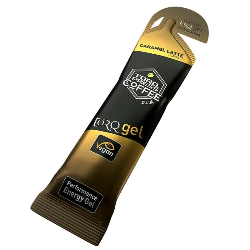 Torq Energy Gel Single Caramel Latte with Guarana in Brown