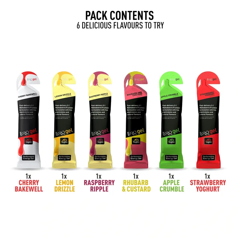 Torq Energy Gel Taster Pack 6 Flavours-3