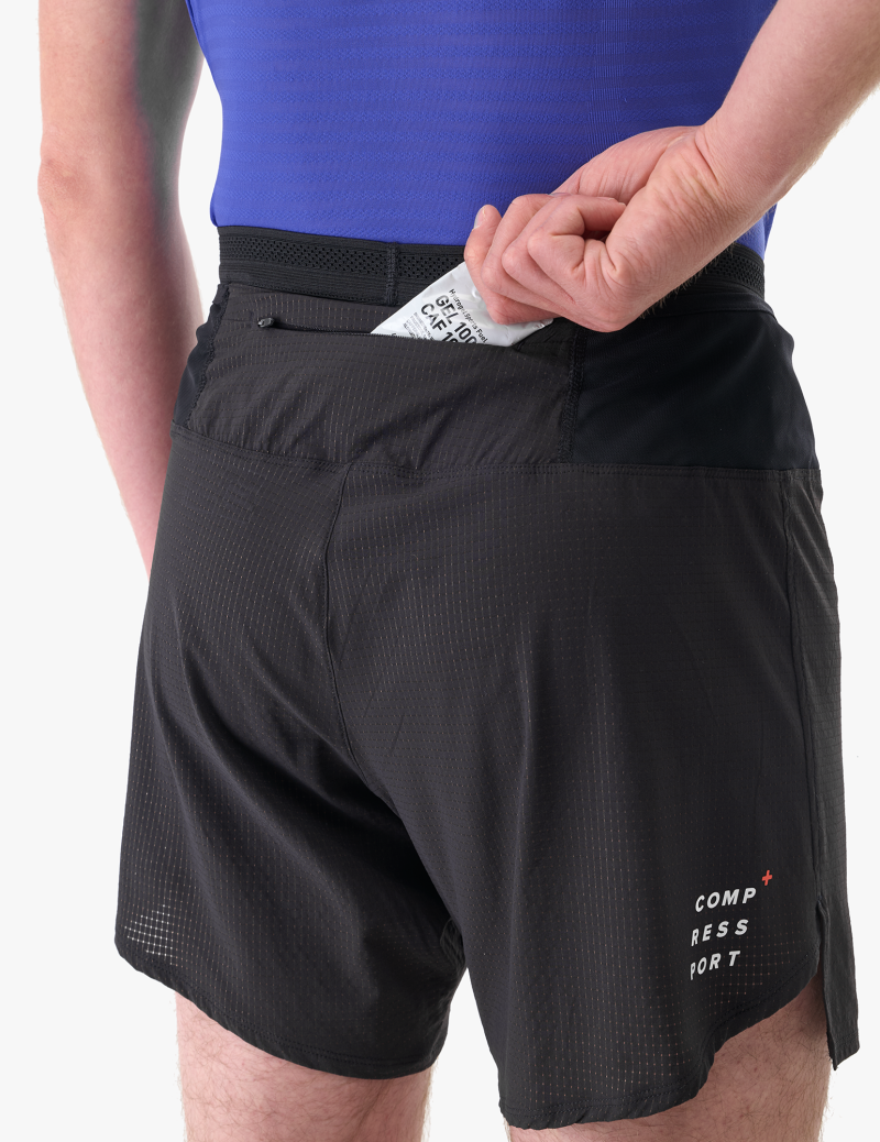 CompresSport Trail Racing Overshort Mens in Black-3