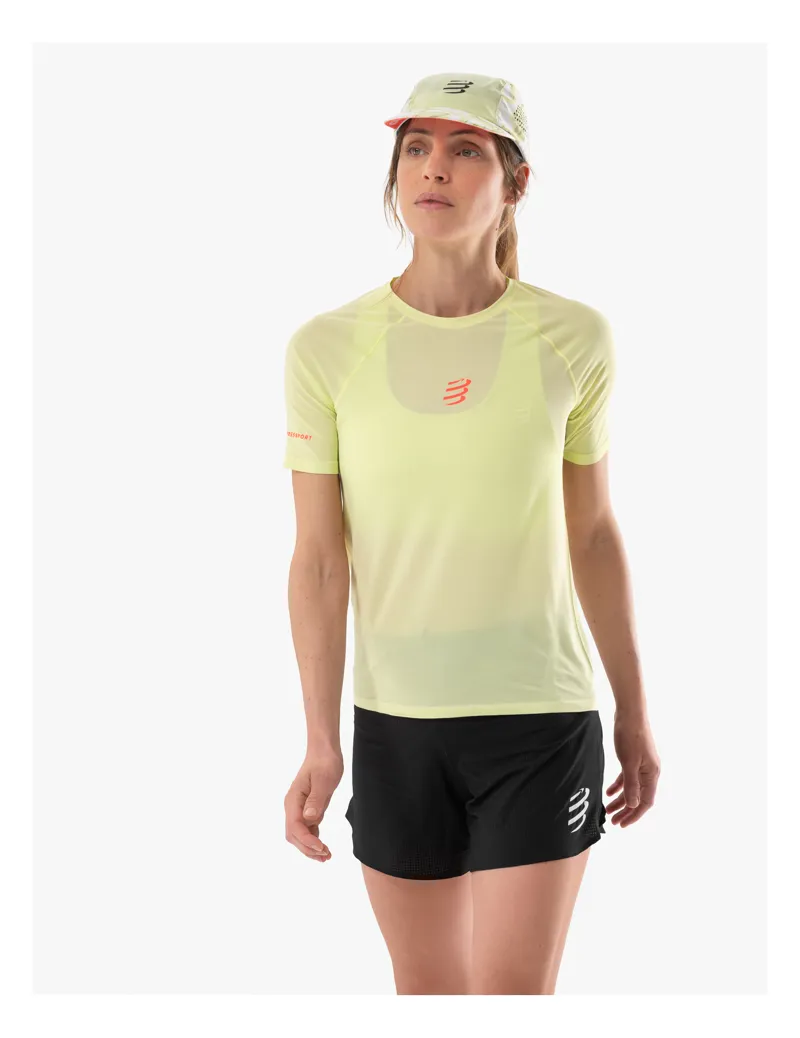 CompresSport Trail Racing Short Sleeve T-Shirt Womens in Shadow Lime-10