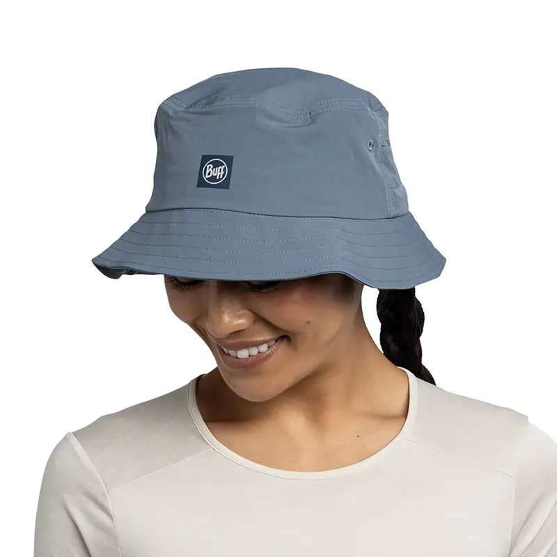 Buff Adventure Bucket Hat in Solid Stone Blue-4