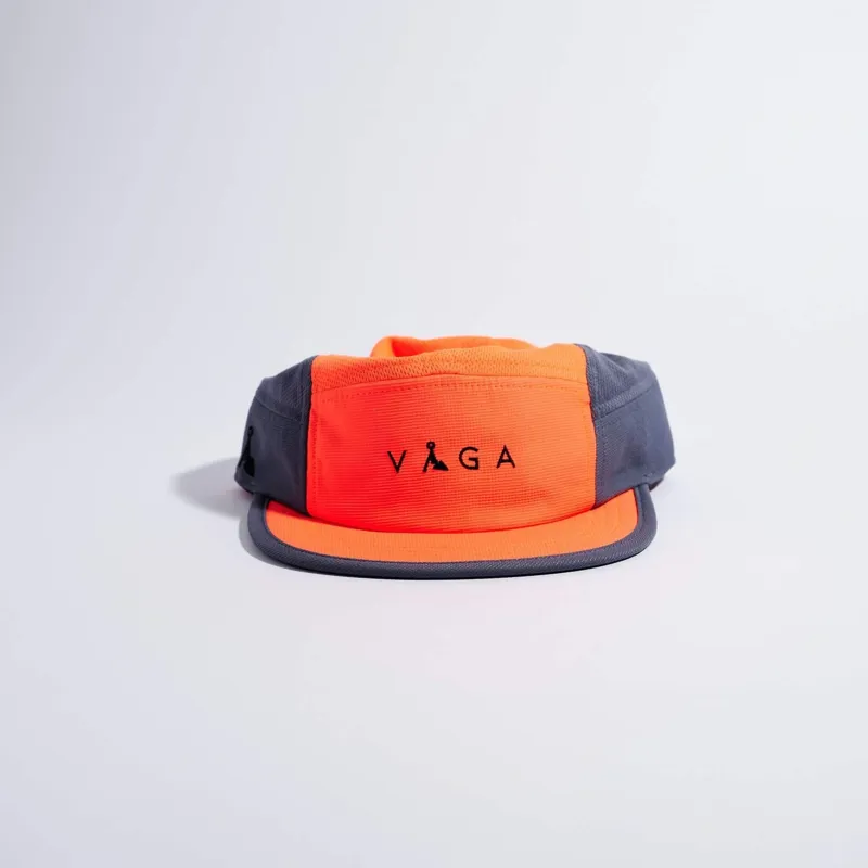 Vaga Club Running Cap in Neon Coral/Slate Blue