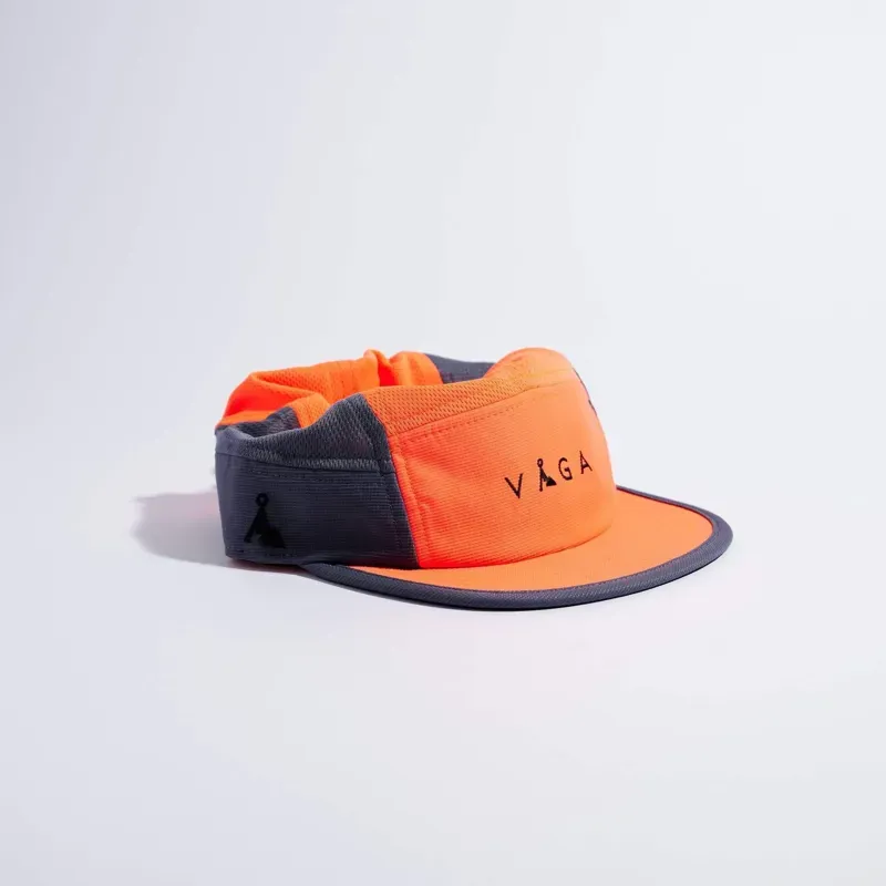 Vaga Club Running Cap in Neon Coral/Slate Blue-1