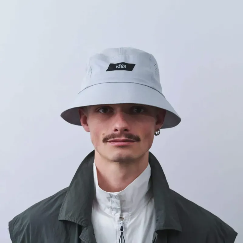 Vaga Feather Bucket Hat in Aluminium Grey-4