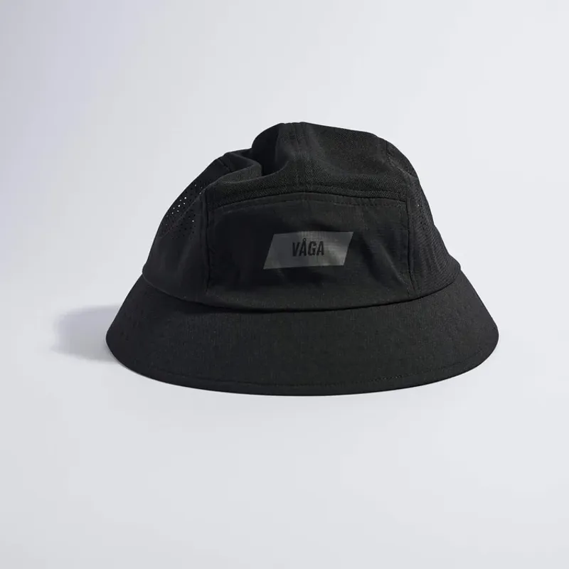 Vaga Feather Bucket Hat in Black
