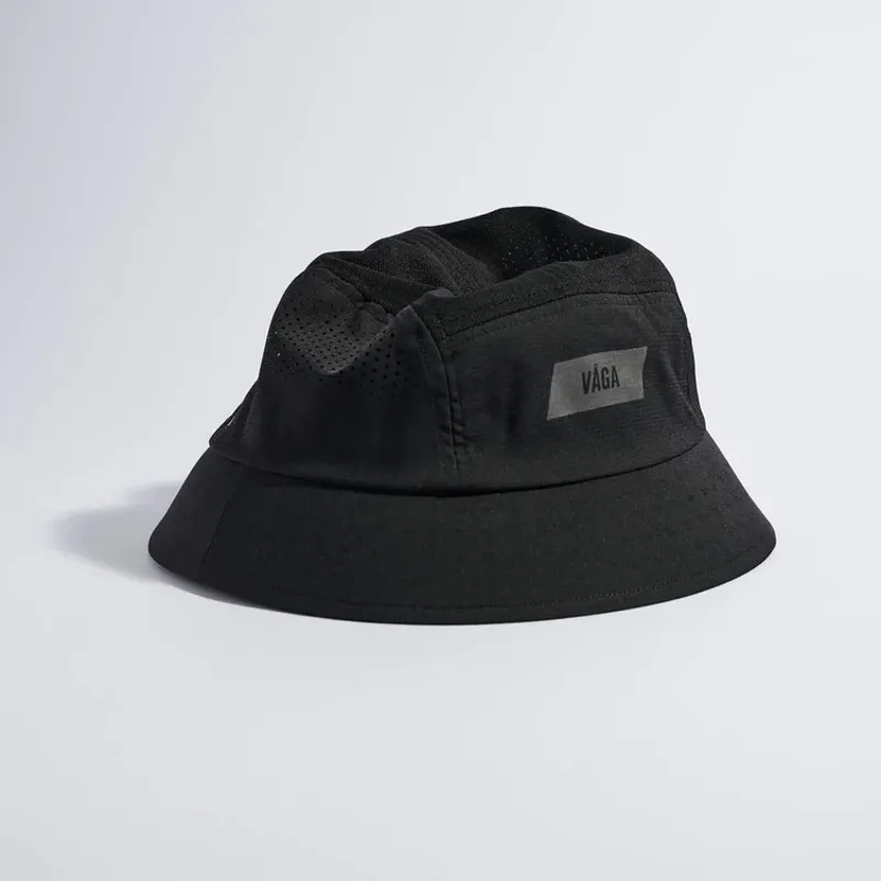 Vaga Feather Bucket Hat in Black-1