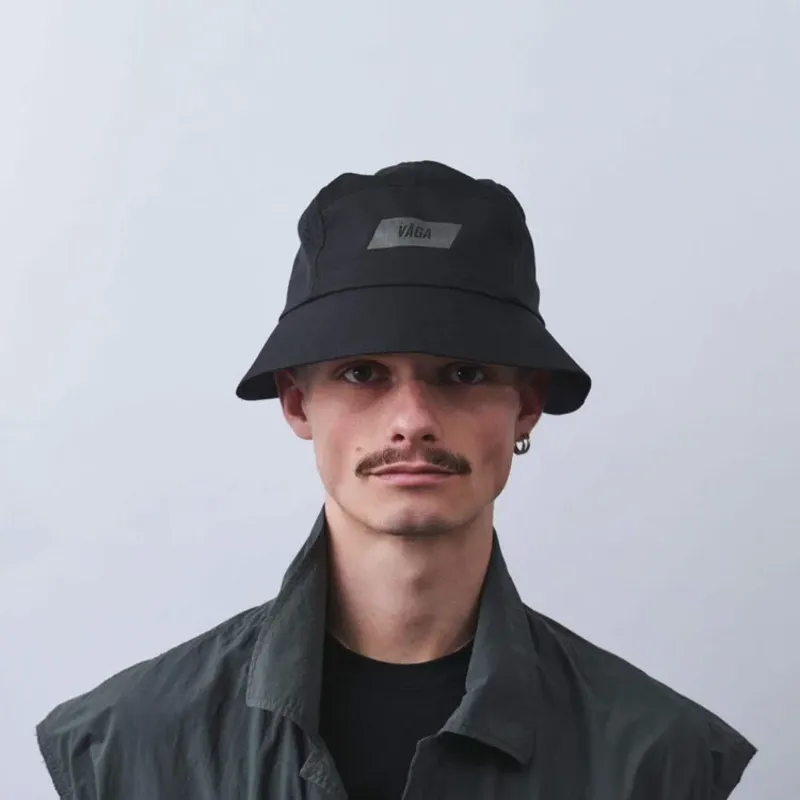 Vaga Feather Bucket Hat in Black-5