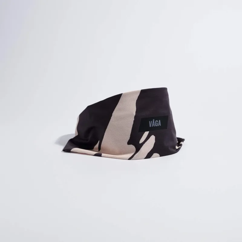 Vaga Lightweight Mesh Running Headband in Charcoal/Taupe