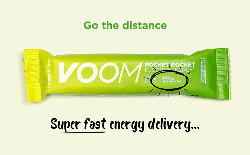 Voom Pocket Rocket Electro Energy Bar Lemon and Lime 47g-1