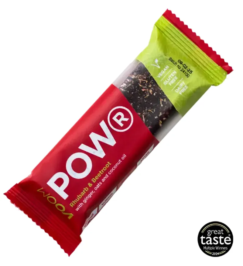 Voom POW Rhubarb Ginger and Beetroot Endurance Energy 50g Bar
