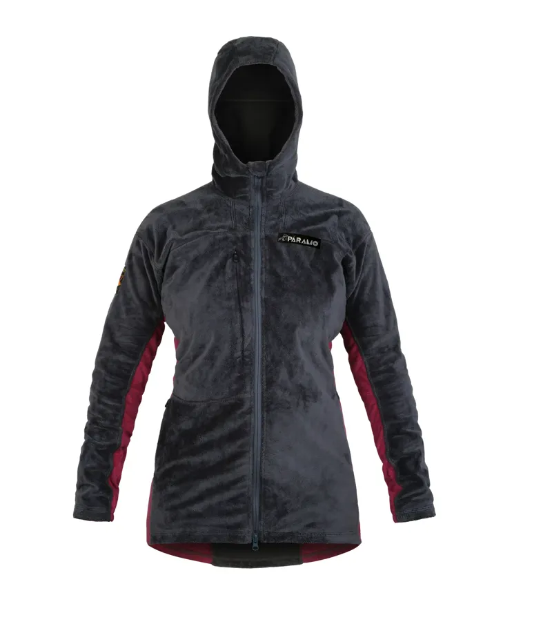 Paramo Ventura Plus Fleece Womens in Dark Grey/Carmine