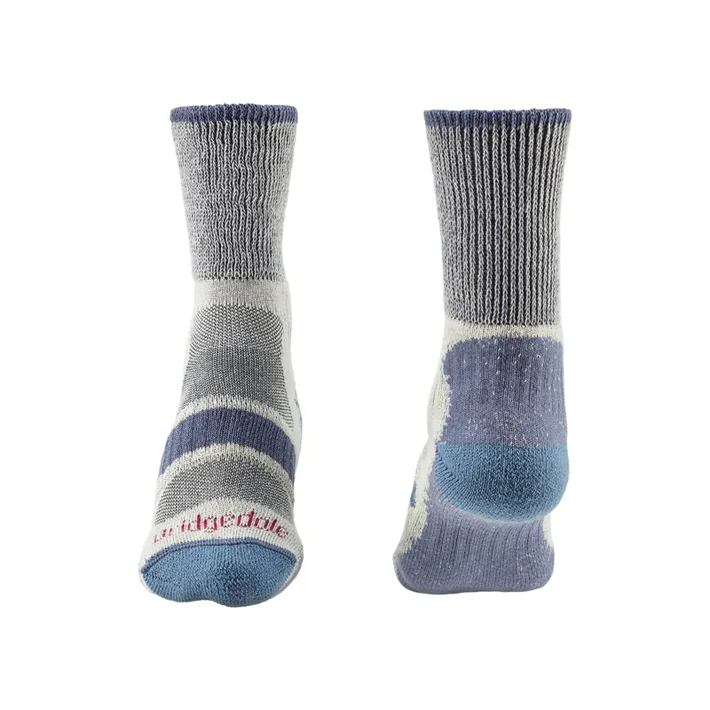 Bridgedale Hike Lightweight Cotton Boot Womens Socks in Smoke Blue-1