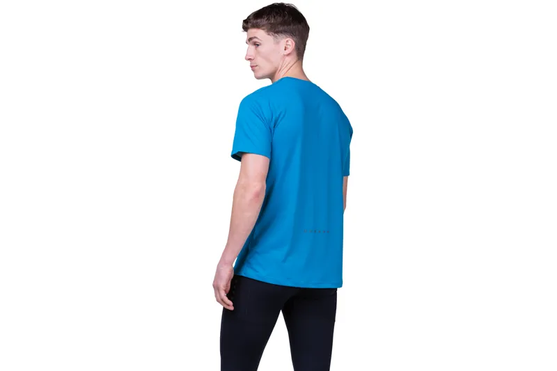 Ronhill Core Short Sleeve Tee Mens in Petrol Fluo Orange-3