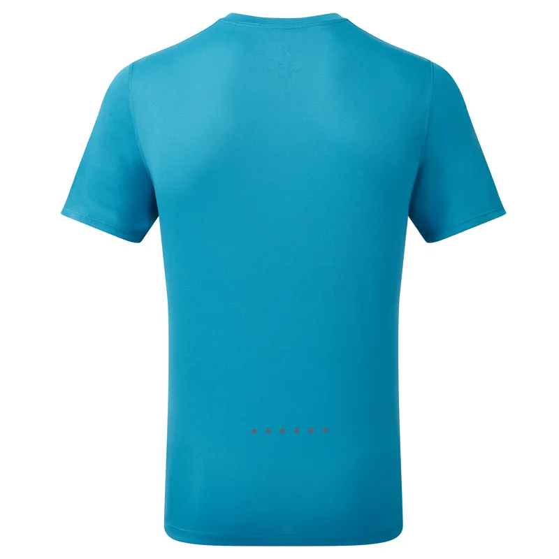 Ronhill Core Short Sleeve Tee Mens in Petrol Fluo Orange-1