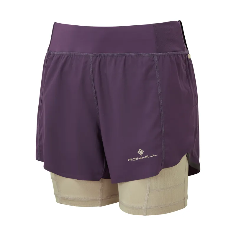 Ronhill Tech Ultra Twin Running Short Women's in Nightshade/Latte