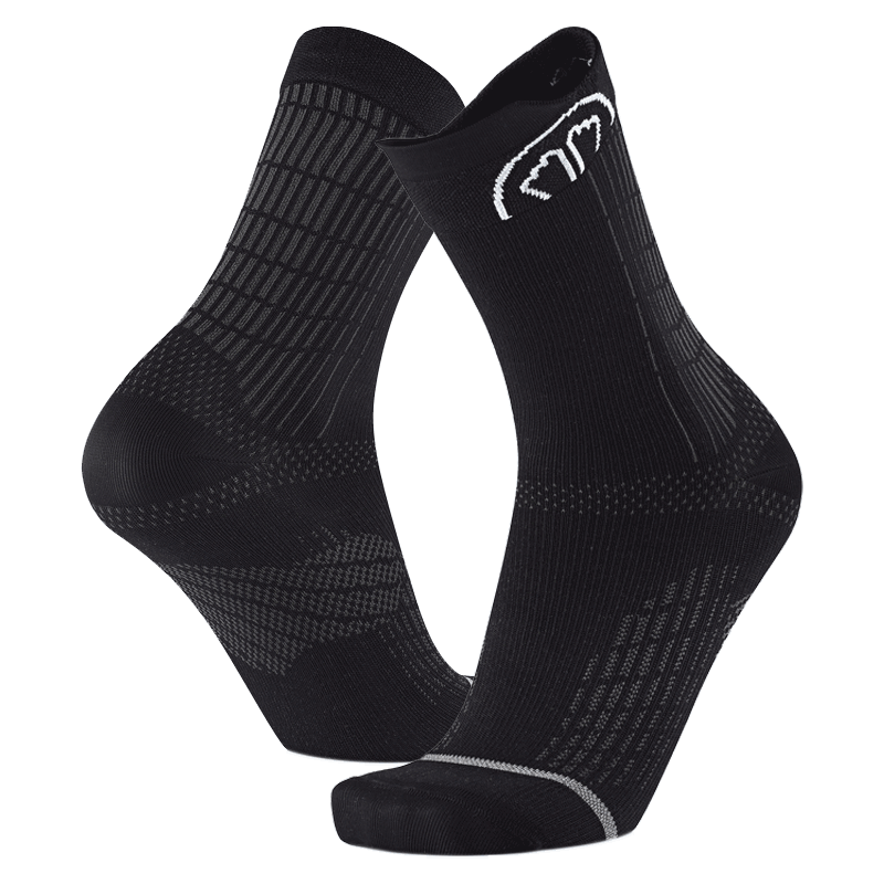 Sidas Run Anatomic Crew Socks in Black-4