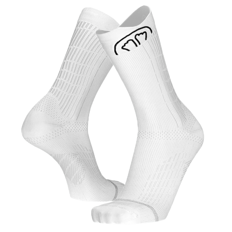Sidas Run Anatomic Crew Socks in White-1