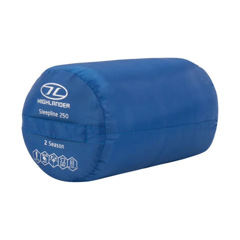 Highlander Sleepline 250 2 Season Sleeping Bag in Deep Blue-4