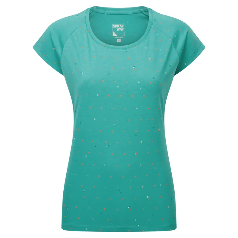 Sprayway Dot Tee Womens in Viridian Green