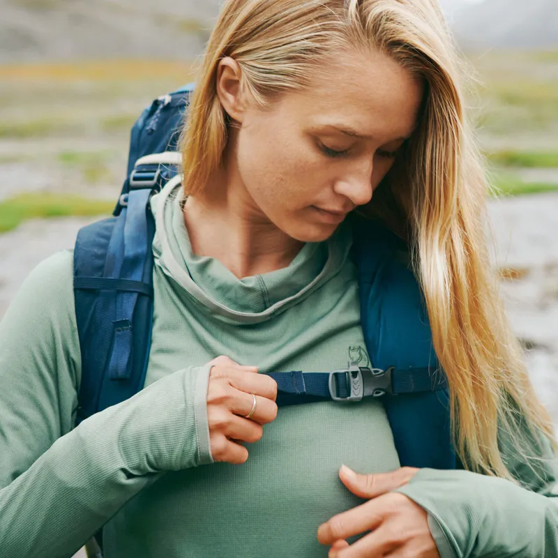 Fjallraven Abisko Sun Hoodie Womens in Flame Orange