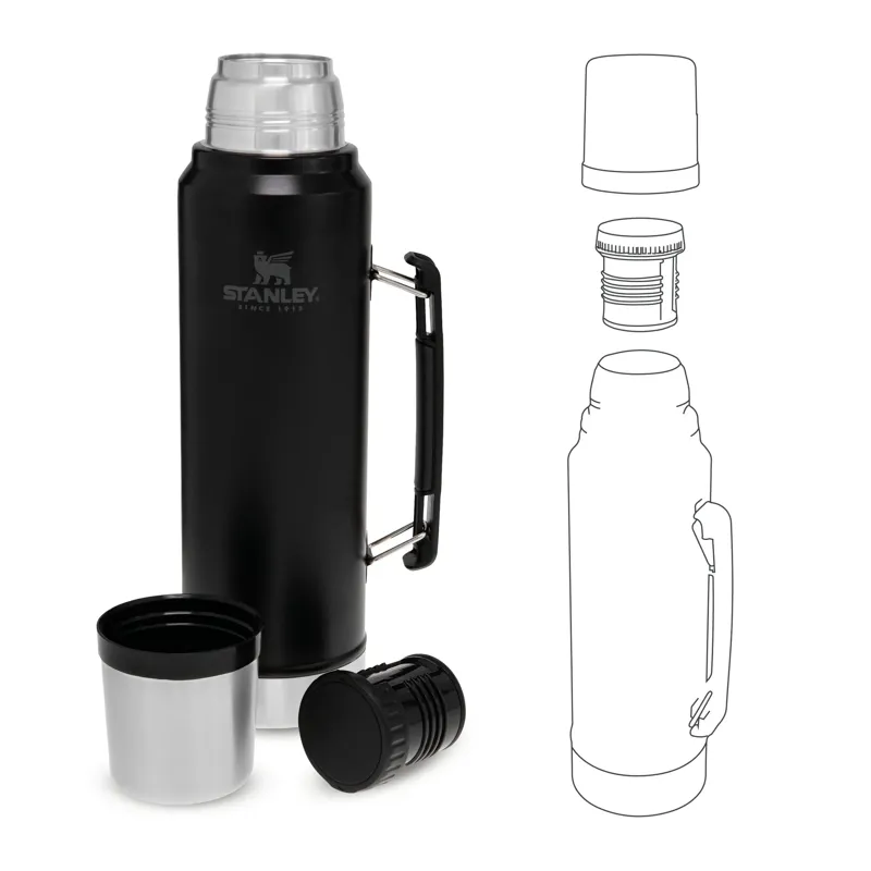 Stanley Classic Legendary Vacuum Bottle 1L in Matte Black-4