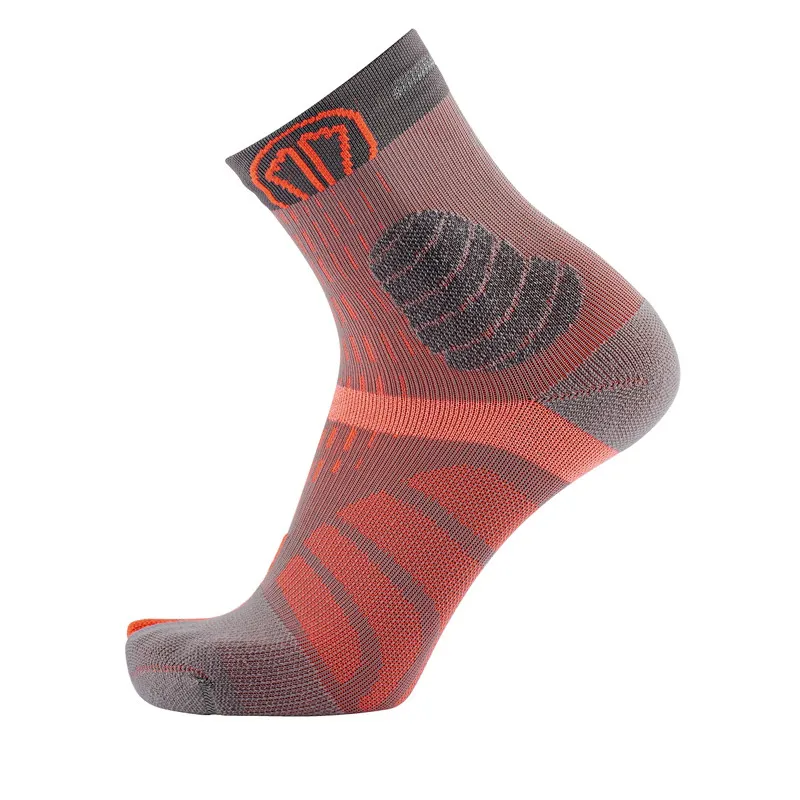 Sidas T-Free Trail Crew Socks Unisex in Grey/Orange-1