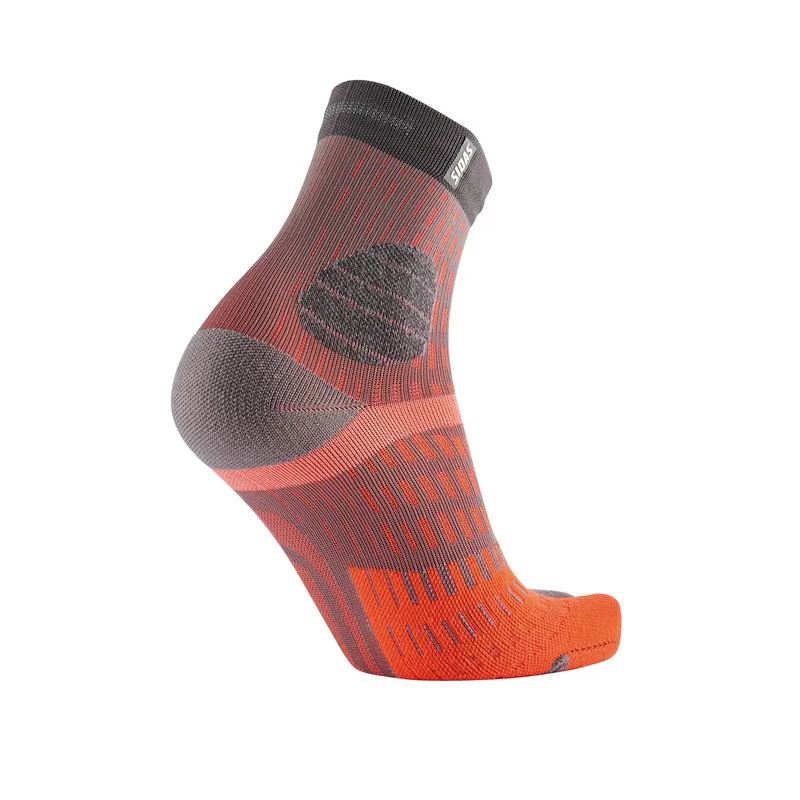 Sidas T-Free Trail Crew Socks Unisex in Grey/Orange-3