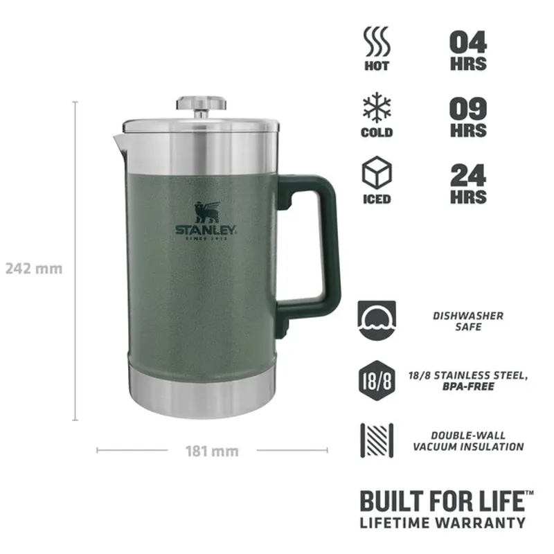 Stanley Classic Stay Hot French Press 1.4L for piping hot coffee outdoors-2