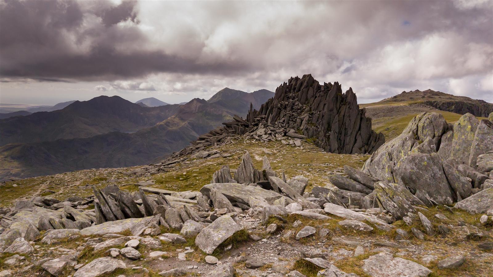 The mountains and landscape around Beddgelert in Snowdonia