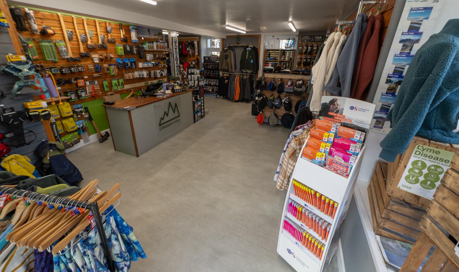 Inside the Crib Goch Outdoor Beddgelert store
